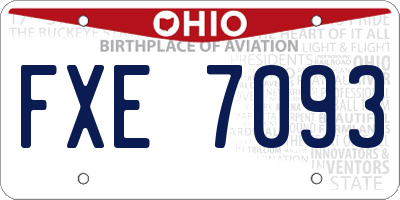 OH license plate FXE7093