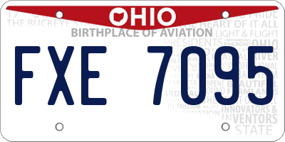 OH license plate FXE7095