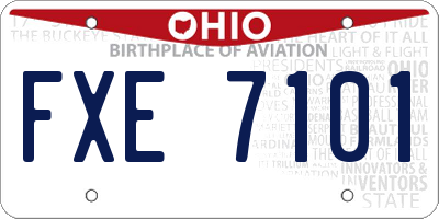 OH license plate FXE7101