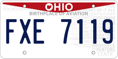 OH license plate FXE7119