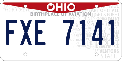 OH license plate FXE7141