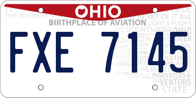 OH license plate FXE7145