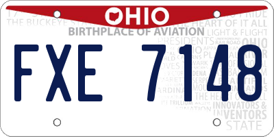 OH license plate FXE7148
