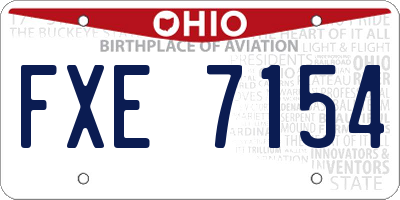 OH license plate FXE7154