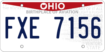 OH license plate FXE7156