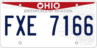 OH license plate FXE7166