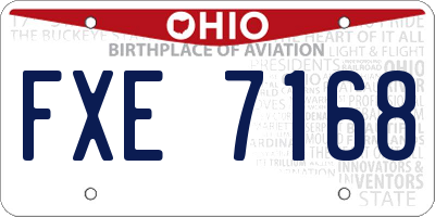 OH license plate FXE7168