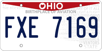OH license plate FXE7169