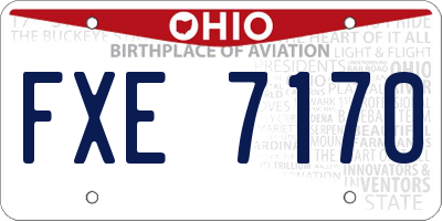 OH license plate FXE7170