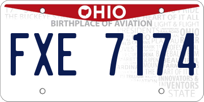 OH license plate FXE7174