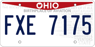 OH license plate FXE7175
