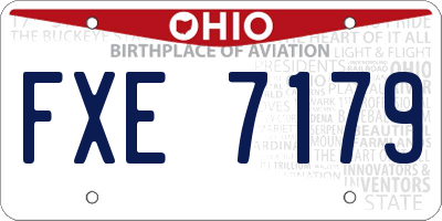 OH license plate FXE7179