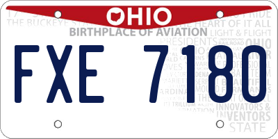 OH license plate FXE7180