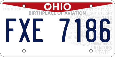 OH license plate FXE7186