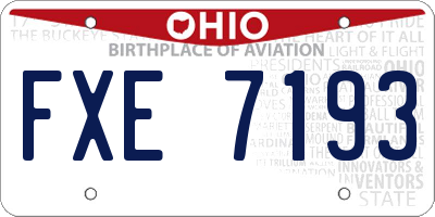 OH license plate FXE7193
