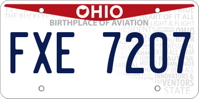 OH license plate FXE7207