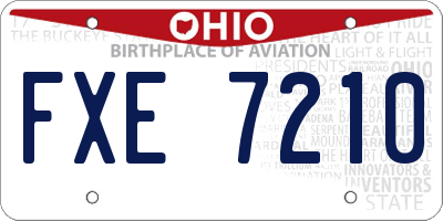 OH license plate FXE7210