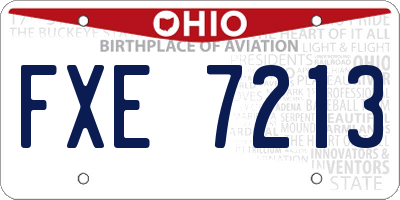 OH license plate FXE7213