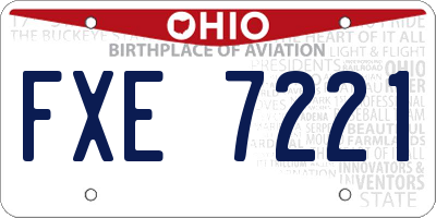 OH license plate FXE7221