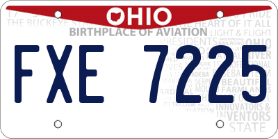 OH license plate FXE7225