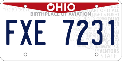 OH license plate FXE7231