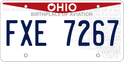 OH license plate FXE7267