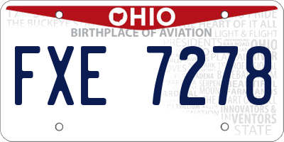 OH license plate FXE7278