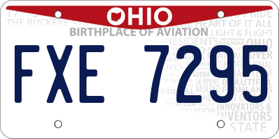 OH license plate FXE7295