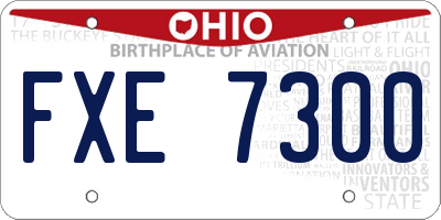 OH license plate FXE7300