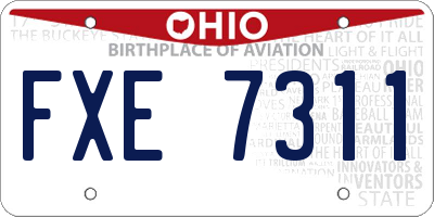 OH license plate FXE7311