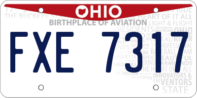 OH license plate FXE7317