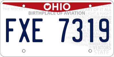 OH license plate FXE7319
