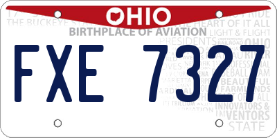 OH license plate FXE7327
