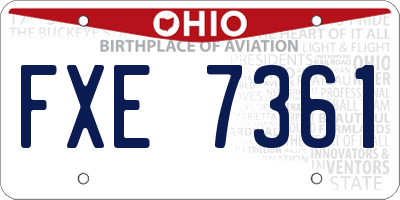 OH license plate FXE7361