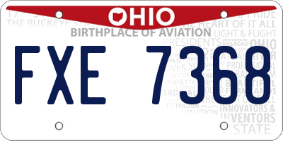OH license plate FXE7368