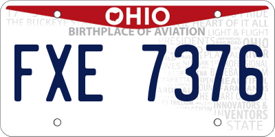OH license plate FXE7376