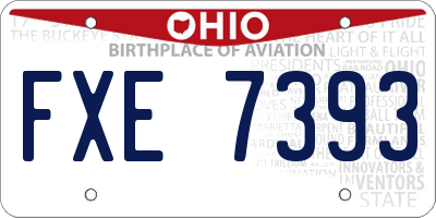 OH license plate FXE7393