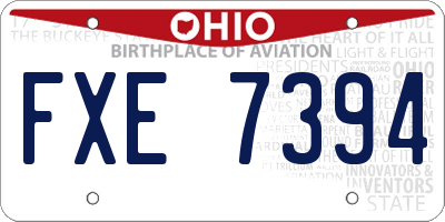 OH license plate FXE7394