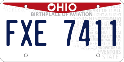 OH license plate FXE7411