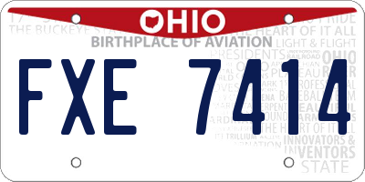 OH license plate FXE7414