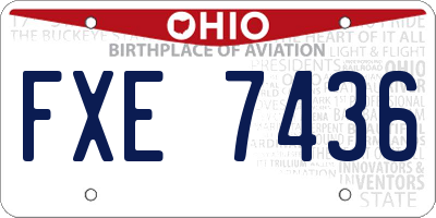 OH license plate FXE7436