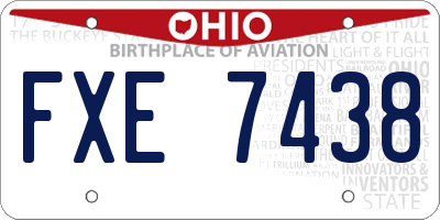 OH license plate FXE7438