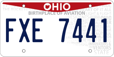 OH license plate FXE7441