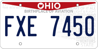 OH license plate FXE7450