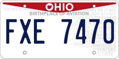 OH license plate FXE7470