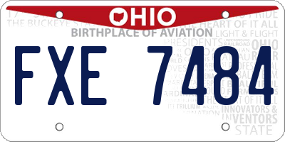 OH license plate FXE7484
