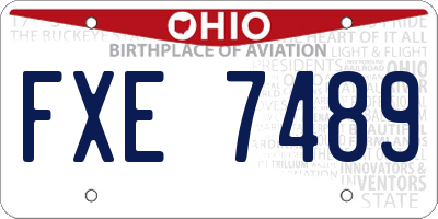 OH license plate FXE7489