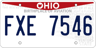 OH license plate FXE7546
