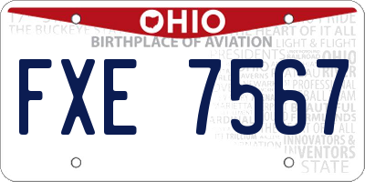 OH license plate FXE7567