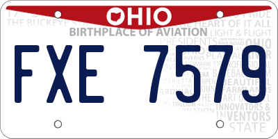 OH license plate FXE7579